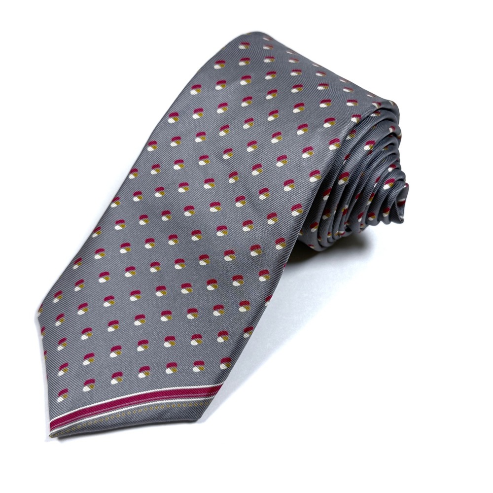 Hardy Amies‎ London Gray Polka Dot Silk Men's Necktie W: 3"